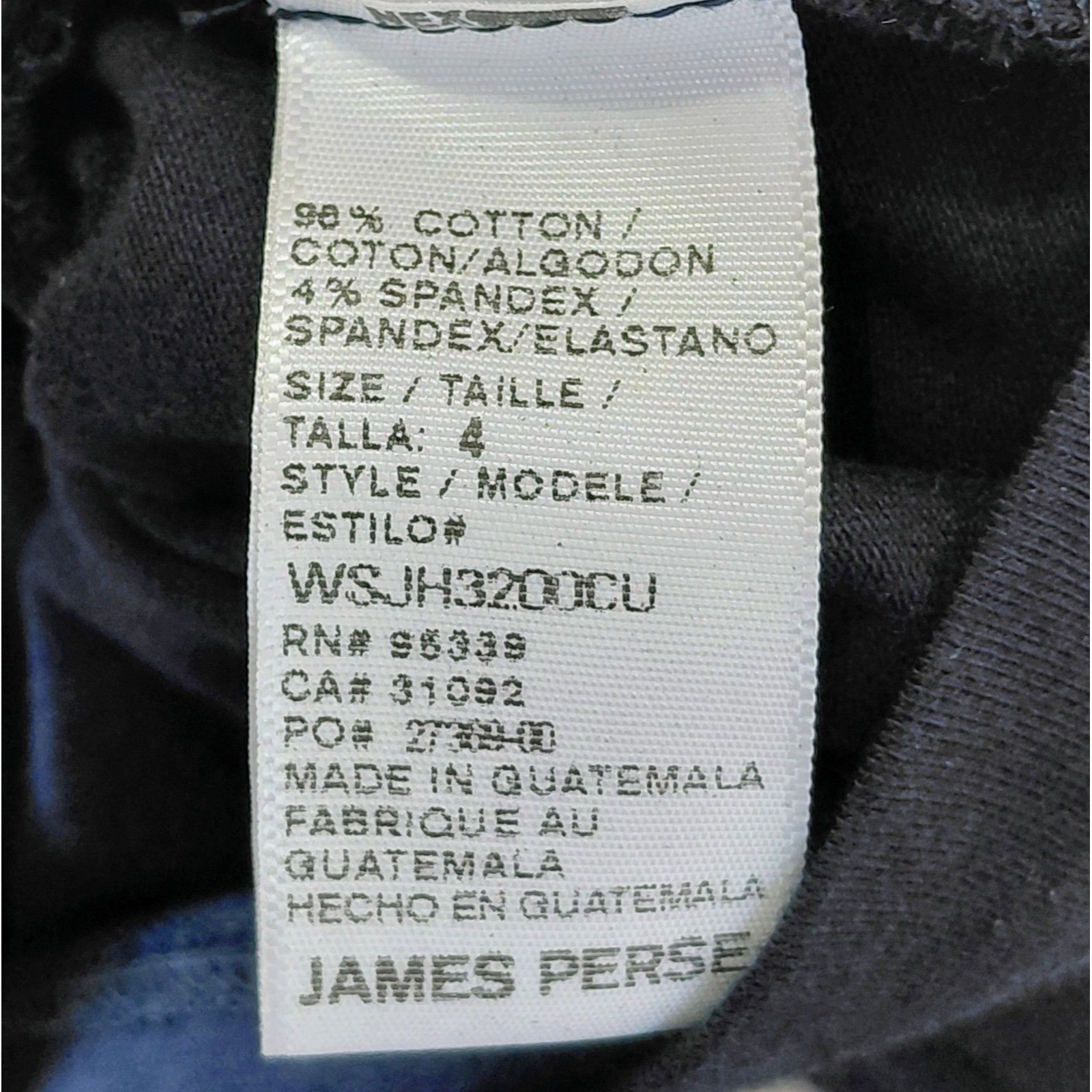 Standard James Perse Deep V-Neck Stretch Top Women's 4 (Xl) Navy Long Sleeve — image 5 of 8